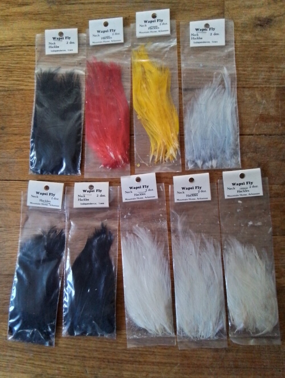WAPSI FLY NECK HACKLES, 9 Packages